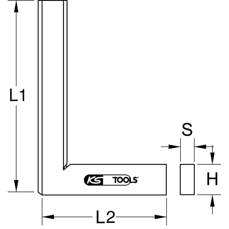 KS Tools 300.0291 Square DIN 875/0, 50mm