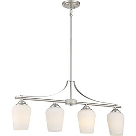 Minka Lavery 4924-84 Shyloh Pendant, 4-Light 240 Total Watts, Brushed Nickel