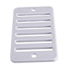 Custom Molded Products 25533-000-010 2" x 4" White Rectangular Pool Deck Drain Grate with Screws