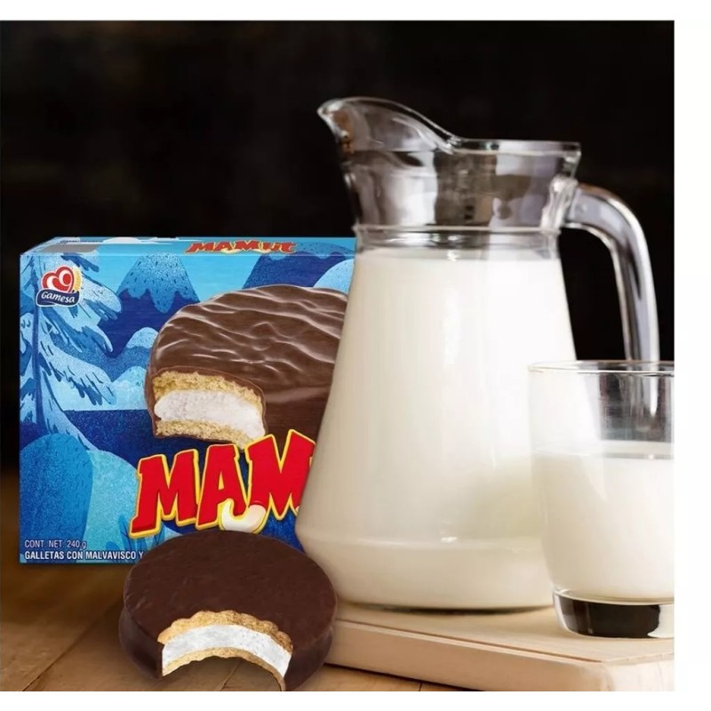 GAMESA Galletas Gamesa Mamut con cobertura sabor chocolate 8 paketinesde30g