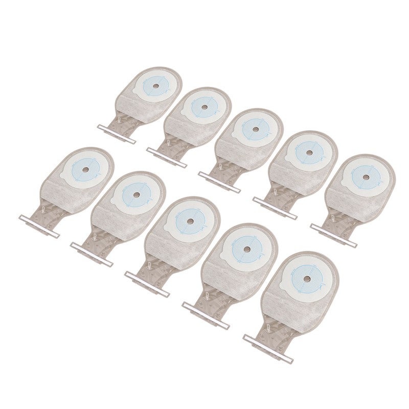 10pcs Colostomy Bag Disposable Adhesive One Piece Drainable Ostomy Pouch