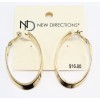 New Directions Gold Elongated Hoop Earrings nwt #E1350