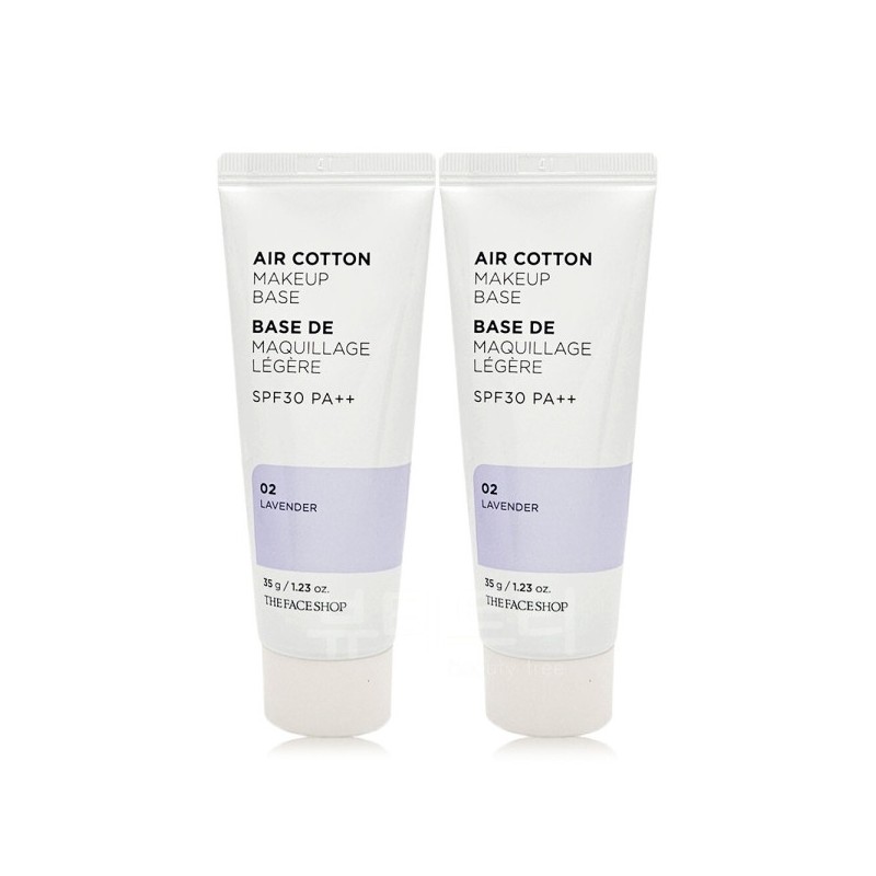 The Face Shop Air Cotton Makeup Base 35g 02 Lavender