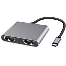 tunghey USB C to Dual HDMI Adapter, Dual Monitors Adapter USB C Adapter USB C Hub with 2 HDMI Docking Station 4K @30hz for Laptop