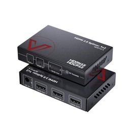 AV Access 1 in 2 Out UHD 4K @ 60Hz 1080p @ 120Hz HDMI 2.0 Splitter with Auto Downscaling, 18Gbps Zero Latency, 1×2 4K HDMI Splitter with HDR10 and 3D, HD Lossless Audio, HDCP 2.2, Auto EDID Management