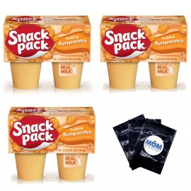Snack Pack Butterscotch Pudding Cups 13 oz (3 Pack) Snack Bundle