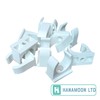 20mm White PVC U Clip Conduit Push in Saddle -