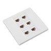 6 Port Cat 6 Ethernet Wall Plate Removable Female to