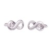 Infinity Cufflinks - Silver Colour Infinity Symbol Everlasting Love Sign