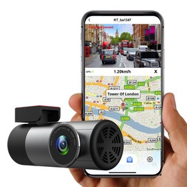 Upgraded Superlight Mini 02 Built in WiFi GPS Dash Cam Car Dashboard Camera Recorder, 64GB Micro Card Storage, 170° Wide Angle, Night Vision, Parking Mode, Super Capacitor