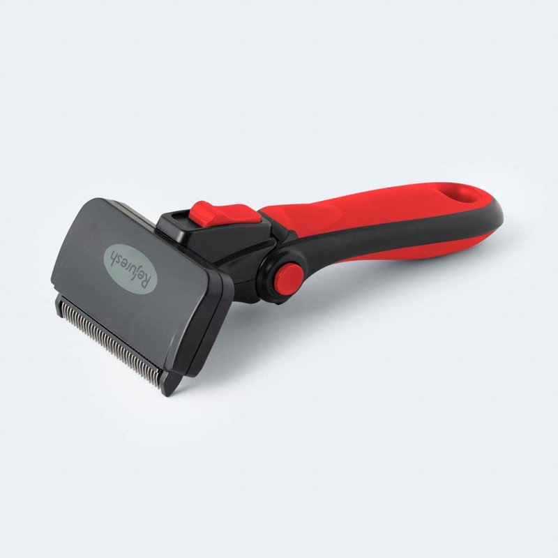 Refuresh Deshedding Dog Brush for Short/Medium Hair (Medium,Red) – Gentle