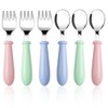 6Pcs Baby Fork and Spoon Set Toddler Forks Stainless Steel