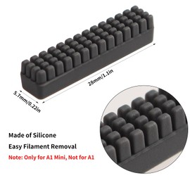 Imdinnogo BambuLab A1 Mini 3D Printer Accessories Nozzle Brush Replacement Kit(6Pcs): Filament Buildup Removal - Hotbed Mounted Silicone Wiper Cleaning-Tool, Not Compatible with A1