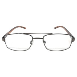 Incredible Bargains The Lincoln Rectangular Reading Glasses, Rectangle Metal Frame Readers for Men + 1.75 Tortoise