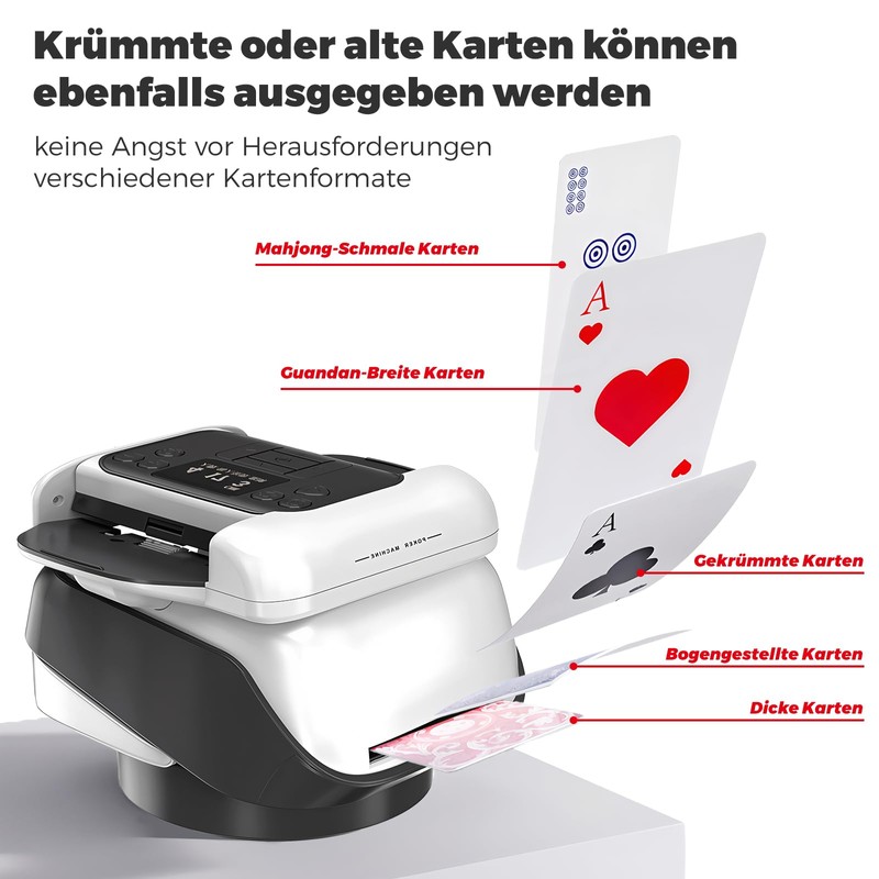BeSokar Automatic Card Dealer & Card Shuffler with 360° Rotation