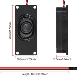 XIITIA 6pcs Speakers 3 Watt 4 Ohm Mini Speaker 4ohm 3w Loundspeaker Micro Speaker with 2.54mm Dupont Interface Compatible with Small Electronic Projects