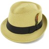 Belfry Braid Jazz - Straw Diamond Porkpie - XL