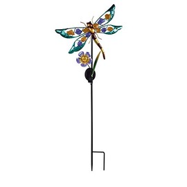 Sunset Vista Designs 93899 Solar Collection-38-Inch Lighted Garden Stake, Dragonfly