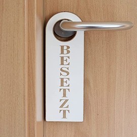 Door Pendant Engraved Toilet Door Sign 23 x 8 cm | Dekolando Home Accessories (Door Pendant Occupied)