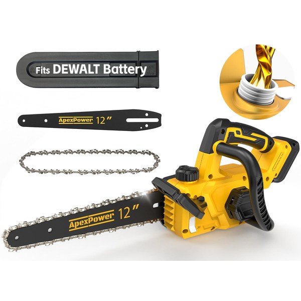12 Inch Brushless Electric Chainsaw Cordless, for Dewalt Battery 20V,