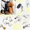Emilystyle Dog Keychain with Bell, Bone Charm, Bone Keyring, Charm,