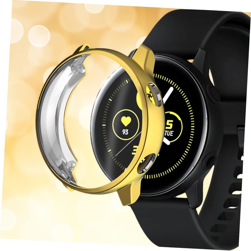 jojofuny 2pcs TPU Protective Plating Case for Watch Active Lightweight