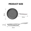 COOKING KING 10-Inch Stainless Steel Pan, Hybrid Nonstick Frying Pan,