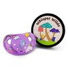 WhisperWilds Adult Sized Pacifier Sweet Dreams Cat Pattern Printed Purple