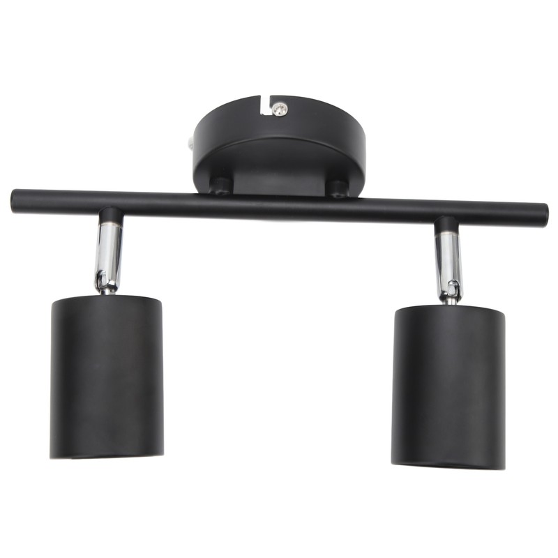 LED Track Light Kit 2 Heads 10.8in Track 90 Degrees