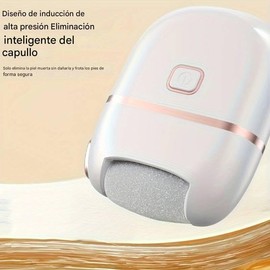 Lima Eléctrica Recargable para Pies con Tres Cabezales de Pulido Intercambiables para Exfoliación Suave, Carga USB, Portátil y Fácil de Usar, Cuidado para Pies Agrietados y Secos.