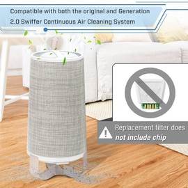 4 Pack Replacement Filters Compatible with Swiffer Continuous Clean System, Capture Unwanted Particles - Dirt, Dust and Dander, Keep Room Clean