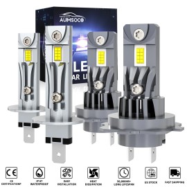 AUIMSOCO LED Headlight High Low Beam Bulbs 6000K Kit White For Nissan 350Z 2003-2005