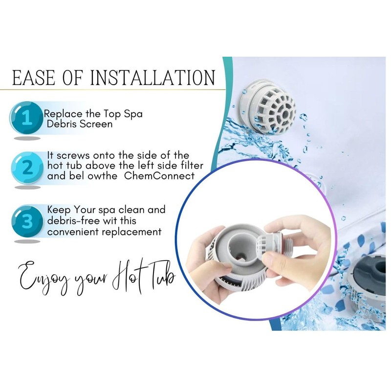 Chemconnect Mount Screw Top Debris Screen Compatible with Bestway Lay