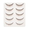 D-ONE Natural 5 Pairs False Eyelashes (A06, Natural Cross Brown)