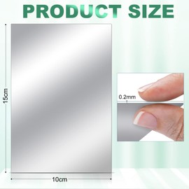 Tuanse 80 Pcs Flexible Mirror Sheets Self Adhesive Mirror Tiles Peel and Stick Mirror Stick Wall Mirror Non Glass Reflective Film Plastic Mirror Sticker Wallpaper for Home Door Decor (4 x 6 Inch)