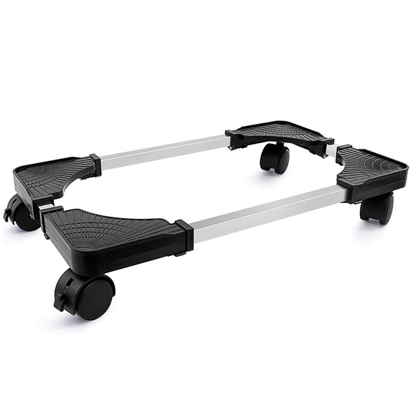 CPU Stand for PC Desktop Rolling Dolly Deear Adjustable Mobility Multi Purpose Heat Protection Black