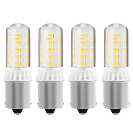 KUNKA B15S 12V LED Lamp 3W 400 Lumens, CRI85, 1156 Socket AC/DC12V-24V for Landscape Patio Light Deck Light Lawn Mower, Snow Blower Replacement, 1103/1141 Single Contact Base (Warm White 3000K, Set of