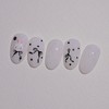 Mono Rabbit Handmade Nail Tips Knit Gel Ribbon Dot Nails