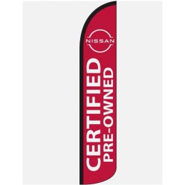 Unbranded Nissan Certified Windless Swooper Advertising Auto Car Dealer Flag