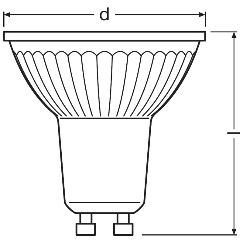 OSRAM Dimmable PAR16 LED Reflector Lamp with GU10 Socket, Warm