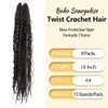 NISEYO Boho Senegalese Twist Crochet Hair 18 Inch, 8 Packs
