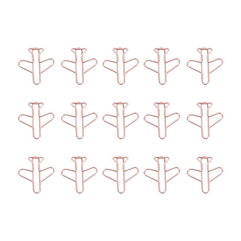 100Pcs Airplane Shaped Paper Clips Metal Lightweight Multipurpose Cute Shaped
