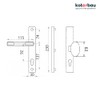 KOTARBAU® Door Handle Set 92 mm Long Plate Black Profile