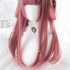 Semi-Long Murasaki Pink Wig, Women's, Straight, Natural, Harajuku Style, Popular,