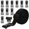 REAQUE 5M Nylon Webbing Strap with 10 Pairs of Buckles,