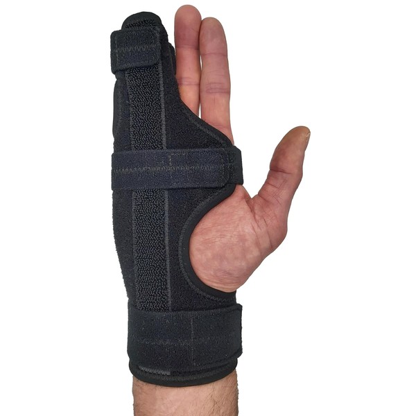 Metacarpal Finger Splint Hand Brace – Pinky Finger Splint For Boxer Fractures, Broken Ring, Little Finger Cast, Trigger Finger Immobilizer Straightener, Ulnar Gutter Splint Support Right - Small/Med