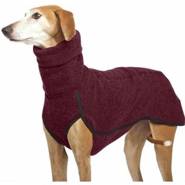 MOKATES Greyhound Large Dog Clothes Turtleneck Shirt Whip Hound Stretch Fleece Vest Pet Pullover Coat for Small Medium Big Dogs-L