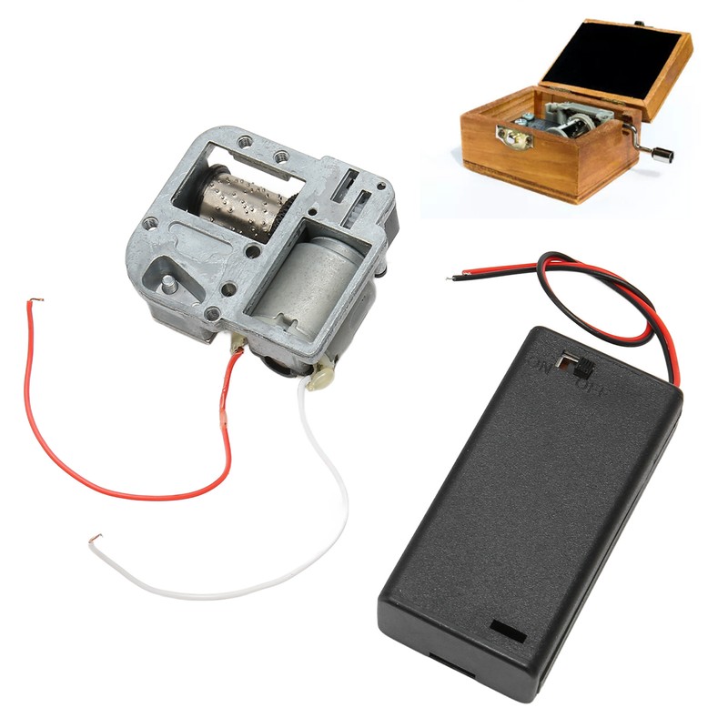 Windup Musical Movement 18 Note Pleasing Alloy Acrylic Easy Mounting