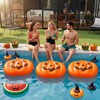 Chalyna Summer Halloween Pumpkin Pool Float Decorations 35.43x31.5x7.87inch Large Inflatable