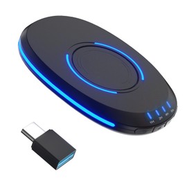 Ultra Slim LED Mouse Mover Device jiggler with Random Interval Timer, Mouse Mover Undetectable & Realistic Movement, Driver-Free Mouse jiggler for Laptop, with a Type C-USB Converter